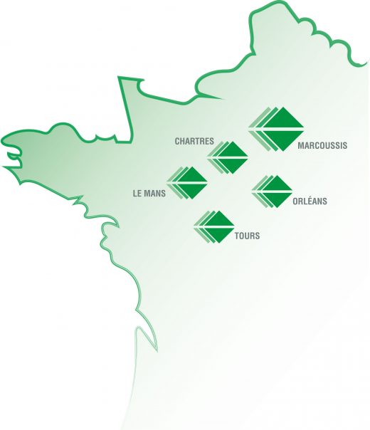 Carte des territoires d'intervention Mistral