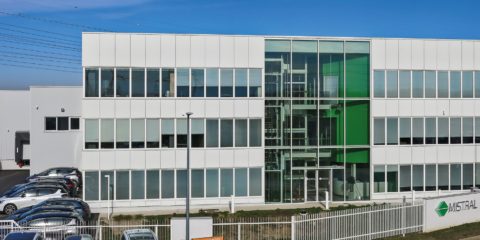 Photo exterieur nouveau batiment siège social Mistral SAS